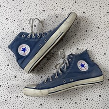 Vintage 1990s Converse All Star High Top Sneakers Men's 12 Blue Lace Up USA Made Vintage 1990s Converse All Star High Top Sneakers Men's 12 Blue Lace Up USA Made - Image 1