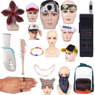 Holly Wheeler Dustin Henderson Eleven Cosplay Socks Bag Necklace Cap Mask Rings