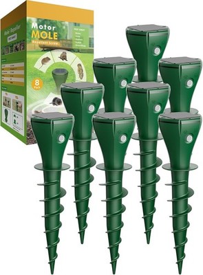 Mole Repellent Solar Powered for Lawns, 8pcs
