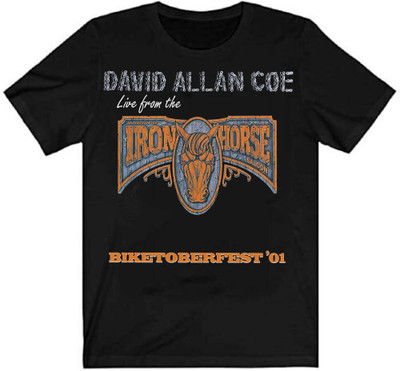David Allan Coe Live from the Iron Horse T Shirt Black S-4XL