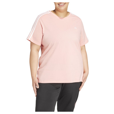 adidas Essentials Slim 3Stripes Crew Neck Short Sleeve T-Shirt Plus Womens Size