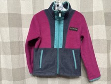 Columbia Jacket Youth Size XXS 4/5 Color Block Fleece Full Zip Sweater