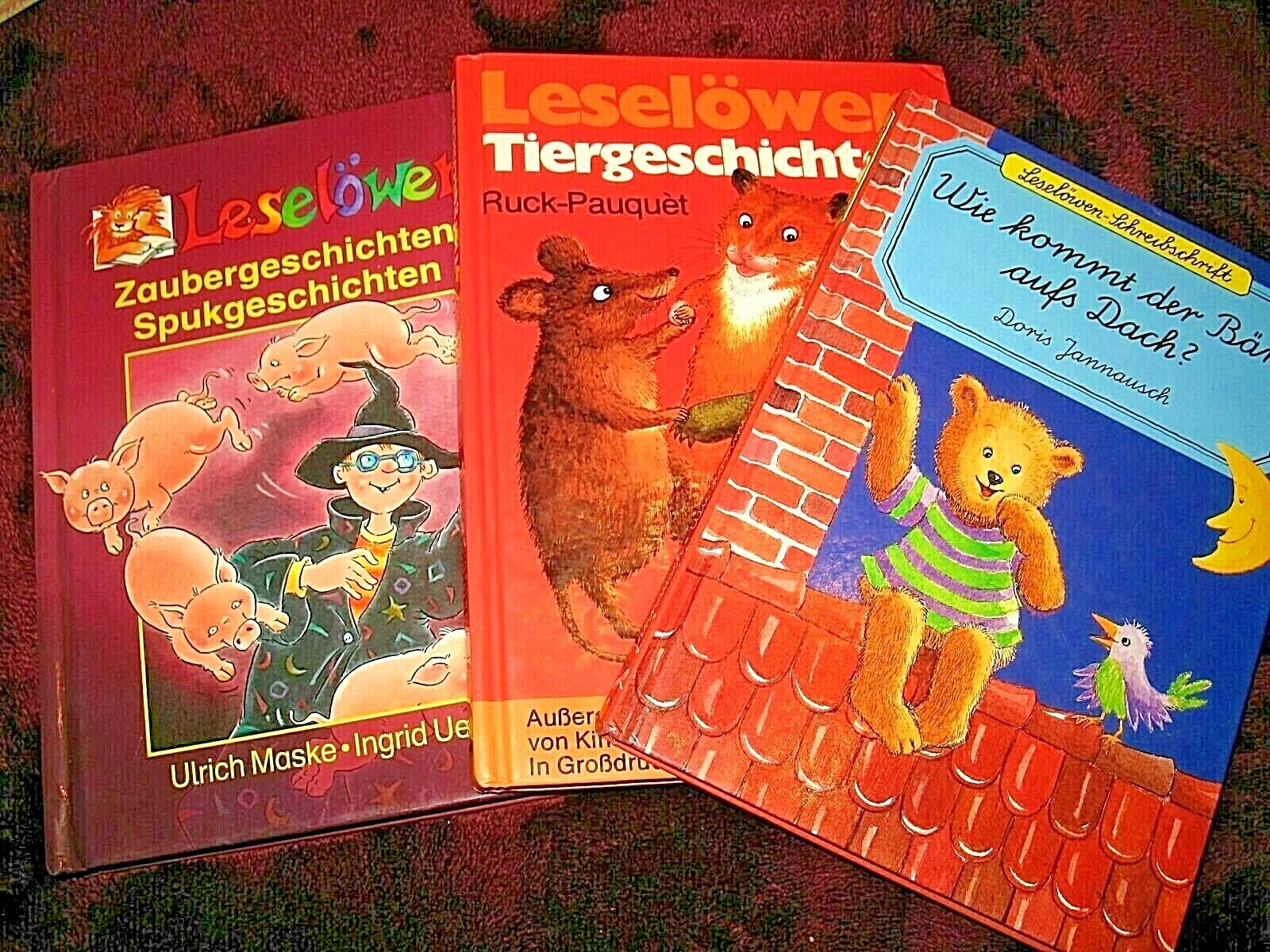 Erstes Lesen Grundschule "Leselöwen" 3 Bücher (1 mit Schreibschrift) Konvolut