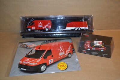 Lot Rallye Citroën Jumper 2.8 HDI + Remorque + Xsara WRC 2002 – échelle 1/43