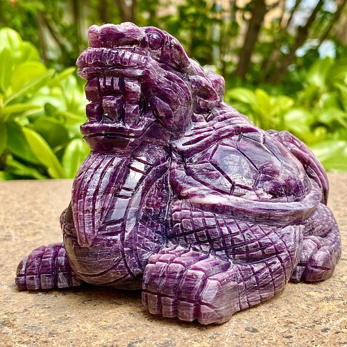2.13LB Pink purple carved crystal | Hand carved goddess | Spiritual healing - 第 1/14 張圖片