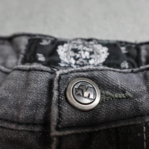 Mecca Washed Denim Pants Boy's Size 7 Gray Straight Leg Embroidered Activewear - Picture 8 of 16