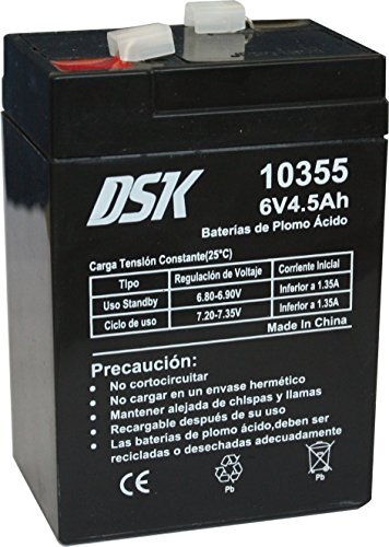 Batterie AGM 4V 4,5 Ah - Batterie Plomb Scellée Sans Entretien Pour Alarme, éclairage, Petits Appareils