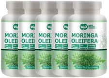Moringa Oleifera Leaf Tablets 1000mg 750 Servings 1500 Tablets(5 packs)