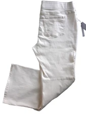 NWT Soft Surroundings Women's Size 1X Natural Seed Flare Pull On Stretch Jeans