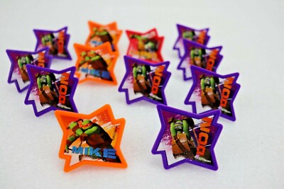 12 Teenage Mutant Ninja Turtle 2012 Ring Cupcake Toppers Cake Party Decor NEW