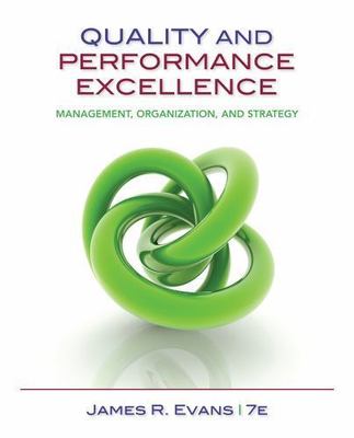 Quality and Performance Excellence by James R. Evans (2013, Trade Paperback)