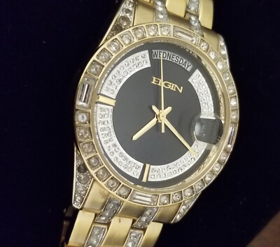 Elgin Men's Watch Analog Gold Color FG131N 017 6m55 With Black