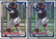 2024 Bowman Chrome Douglas Glod BCP-11 Mega Box Refractor & Base BP-11 Braves