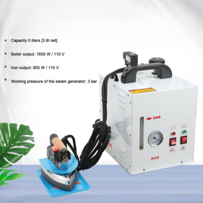 5 Liter Steam Iron Steam Generator with Iron for Tailors, Dry Cleaners, etc