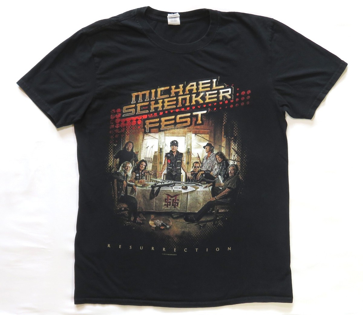 Michael Schenker Fest サイン入りTシャツ S※注意点あり Michael Schenker Fest Concert Tour T Shirt UFO Scorpions Heavy