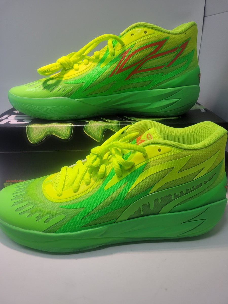 Brand New Puma MB.02 x Nickelodeon Slime Fluro Green Lime Squeeze