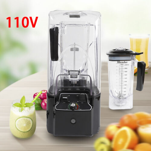 2.2L Commercial Blender Soundproof Smoothie Fruit Juicer Maker Mixing Machine US - Zdjęcie 1 z 20