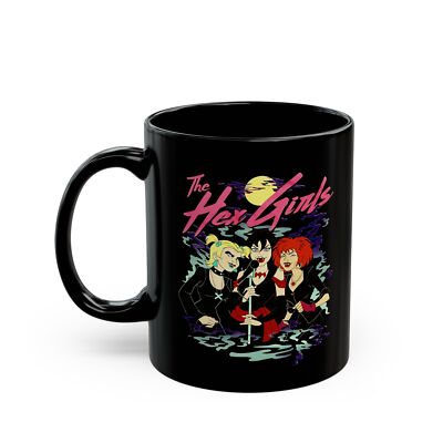 Scooby Doo Hex Girls 11oz & 15oz Black Coffee Mug, mystery Inc novelty mug