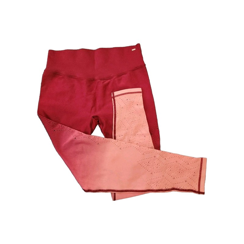 Pink Victoria Secret  Leggings Seamless Ombre  / Size L Plum/lightpink