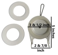 Toilet Flapper, 3.5 in. with 2 Extra Replacement Seals Silicone 
