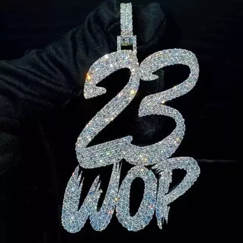 Bague En Argent 925 Avec Moissanite - Initiale A-Z - Style Hip-hop Baguette Glacée - Taille 7 - Harlembling