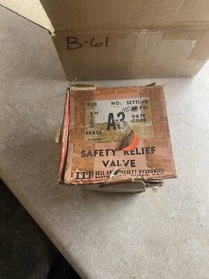 #ad BELL amp; GOSSETT A 3 1 2quot; BRASS PRESSURE RELIEF VALVE SET AT 110 PSI $53.99