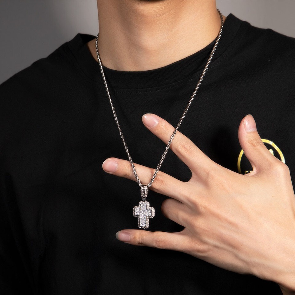 Cartoon Pikachu Hip Hop Pendant Necklace - AAA+ CZ Stones, 18K Gold Or Silver Plated, 24" Rope Chain