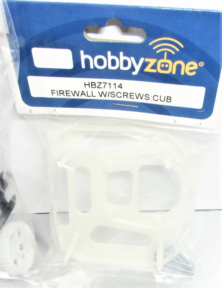 HobbyZone Cub Parts lot Cowl, Firewall w/Screws, Complete Gearbox, & hold down - Image 3 of 4