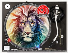 Abstract Lion - 7"-12" DJ slipmat for LP turntable record player