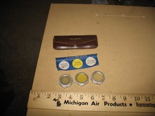 VTG POLAROID CAMERA FILTER KIT 541 HALF STEP YELLOW POLARIZER CASE 30-32mm