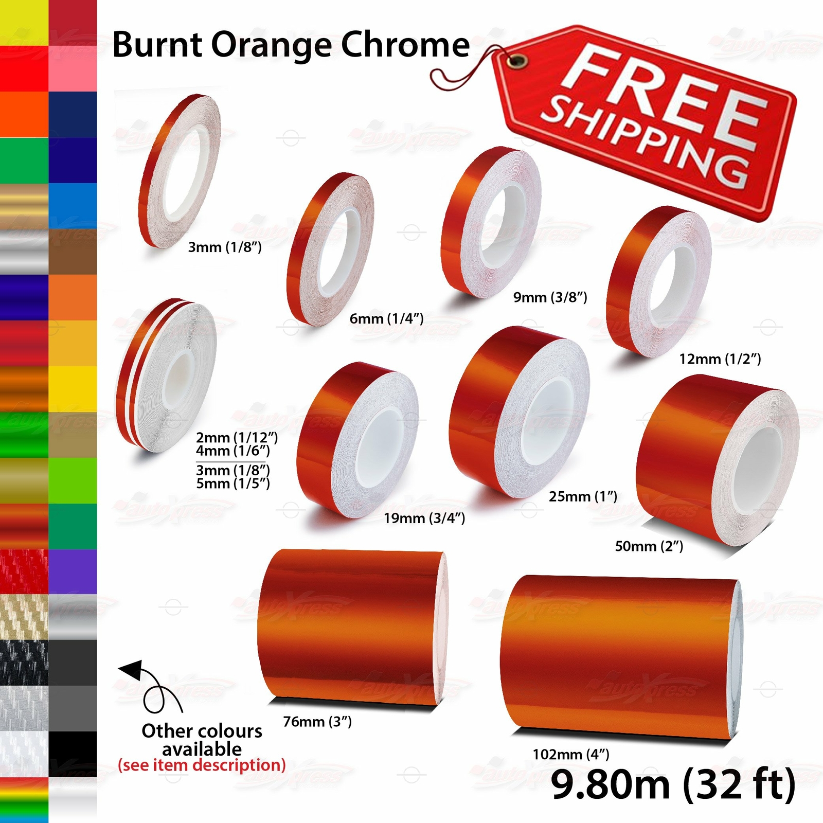 6mm 1/4" PinStriping Stripe Tape Car Styling Decal Vinyl Sticker - Foto 2