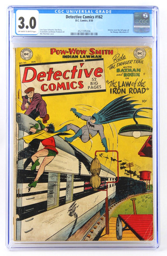 DETECTIVE COMICS #162 1950 CGC 3.0 OW/W PAGES BATMAN & ROBIN