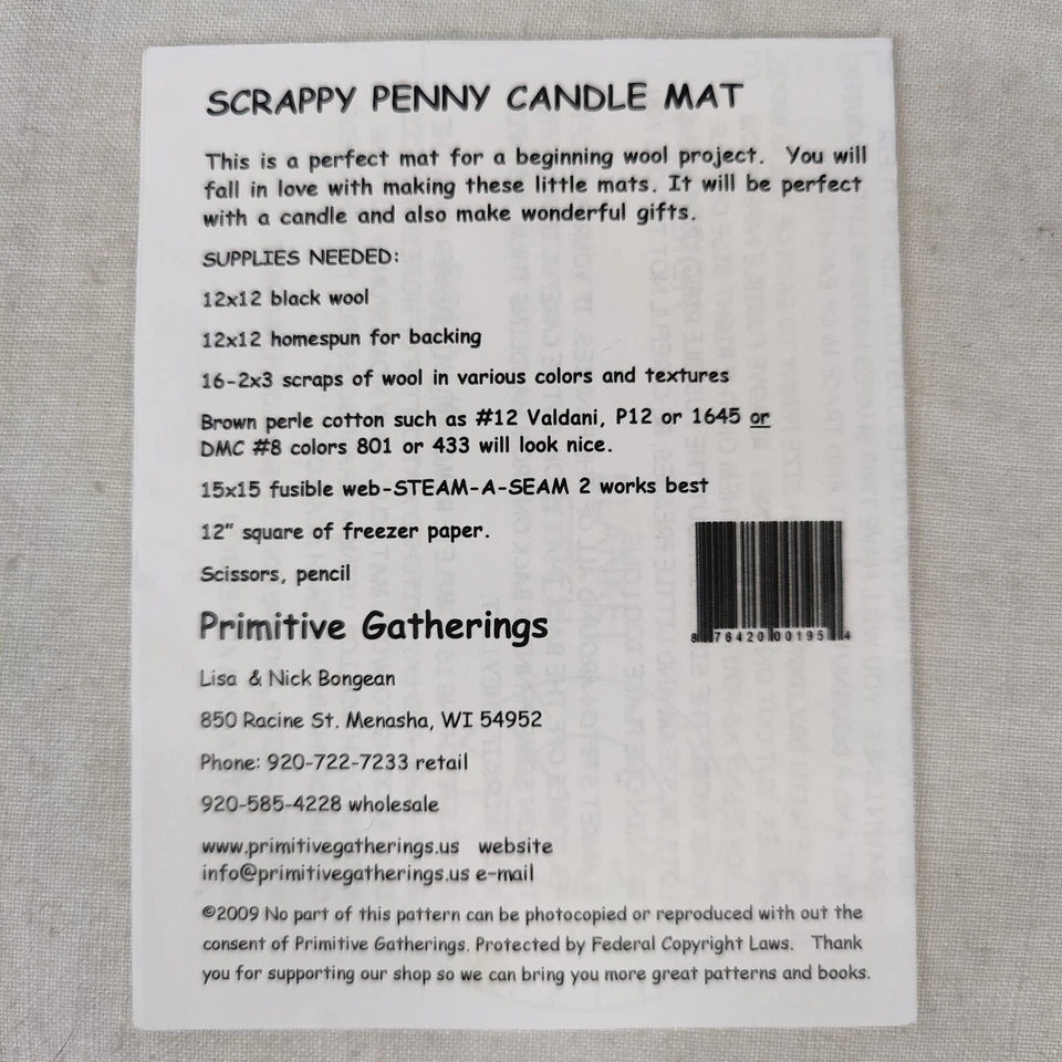 Christmas Candle Mat template pattern Art Holiday Seasonal 11" Creative Project - Image 4 of 4