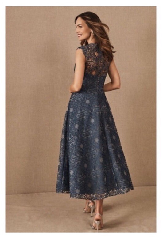 BHLDN Anthropologie Sara Emanuel Womens Size Blue Presley Maxi
