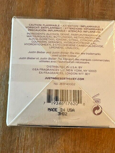 Justin Bieber The Key Perfume New In Open Box 1.7 OZ - Picture 6 of 15