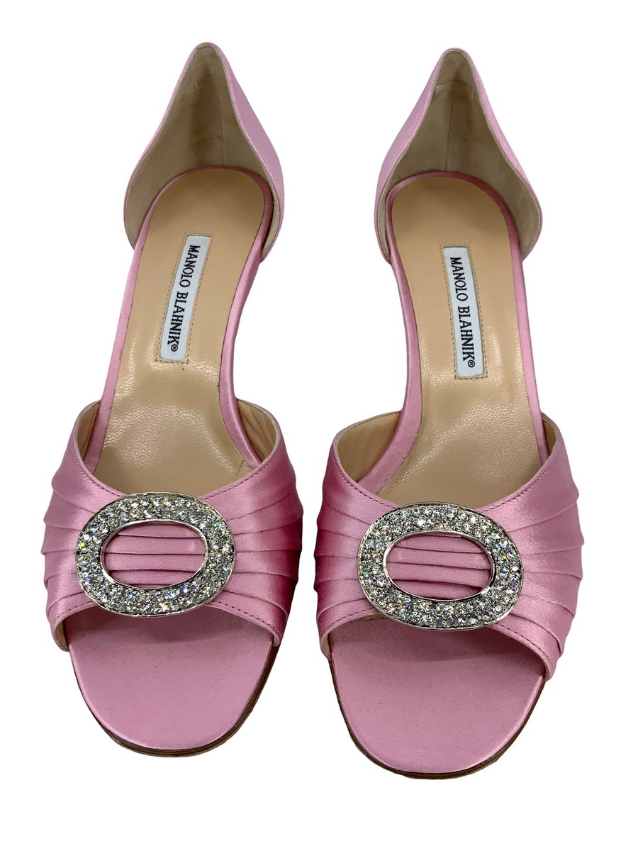 極美品　MANOLO BLAHNIK ピンク ポインテッドトゥヒール 35.5 Manolo Blahnik BB Patent Leather Point-Toe Pumps Size 7.5