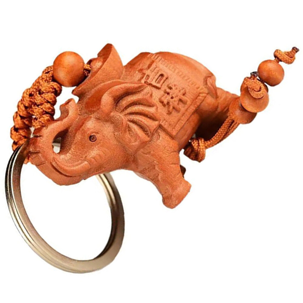 Novelty Keychain Handbag Charms Wood Carving Valentine Scrunchies Ring