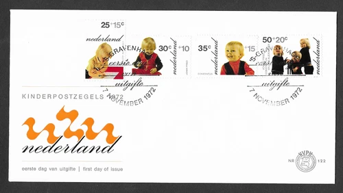 Netherlands 1972 Child Welfare  Mint FDC + Special P/Mark
