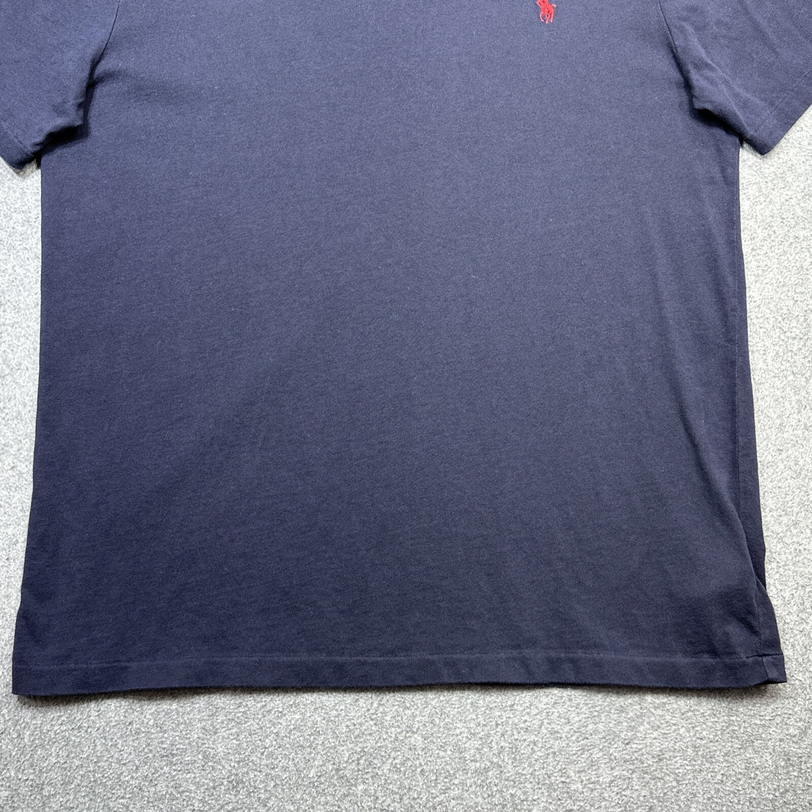 Polo Ralph Lauren camicia uomo blu medio scollo a V rosso pony preppy casual estate