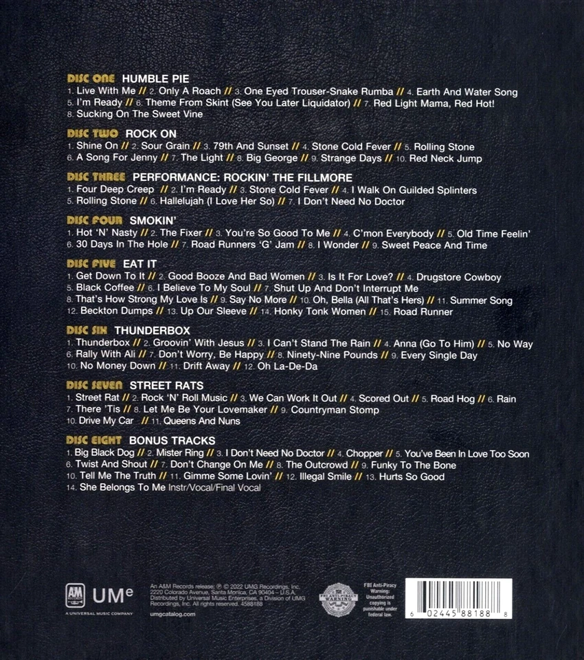 Humble Pie–The A&M Records Box Set: 1970-75-8-CDs!+Hardcoverb. im Schuber! Neu! - Bild 3 von 3