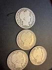 Item #1534 Barber Halves Set Of 4– 1906-P, 1908-D, 1912-P, 1912-P