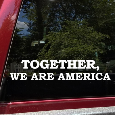#ad #ad Together We Are America Vinyl Sticker Decal Patriotic Unity Message Car Window $23.99