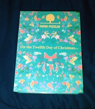 Wentworth Puzzles Wooden Advent Calendar 12 Christmas Puzzles, New