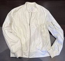 WESC Stockholm Jacket Men's L  White Full Zip Sweden 