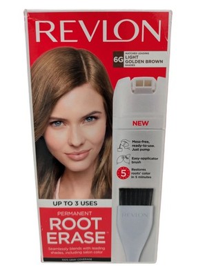 Revlon Root Erase 6G Light Golden Brown Women's Hair Color Cream Check Date Pic