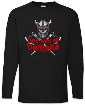 See You In Valhalla Langarm T-Shirt Walhalla Thor Odin Asgard Vikings Tyr Hugin