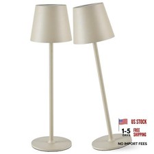 2 Pack Cordless Table Lamp,Portable LED Desk Lamp, 6000mAh Battery Beige