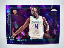 2025-26 TOPPS CHROME SAPPHIRE SION JAMES #283 ROOKIE PURPLE SAPPHIRE RC /75