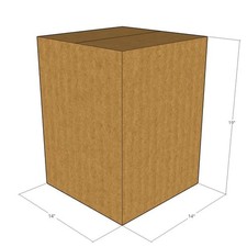15 14x14x19 Kraft Brown Corrugated Shipping Boxes 32 ECT Single-Wall New