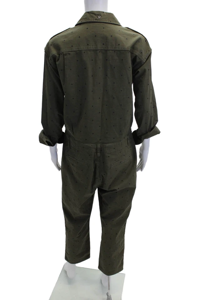 Mono de mujer Current/Elliott con cuello a lunares manga larga verde talla 2 Foto 3 de 4